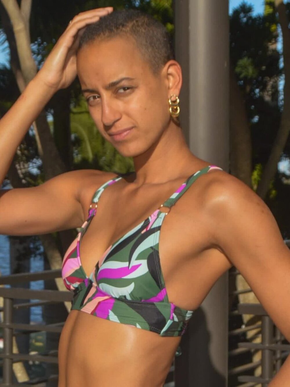Hula Honey Strappy Bralette Bikini Top Size S